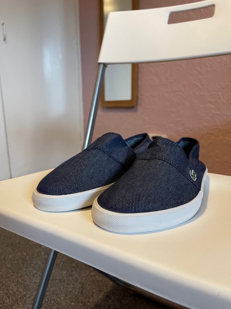 Lacoste Clemente Leisure Smart Denim Mens Summer Sneakers in Blue Denim Size 10 UK 