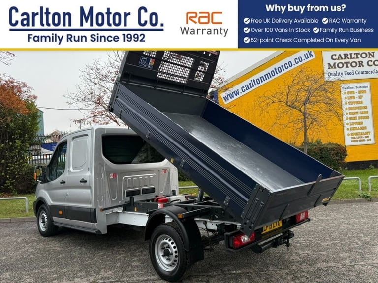 2019 Ford Transit 2.0 350 L3 D/CAB TIPPER [ TOOL STORE ] EURO-6 SRW Tipper Crew Diesel Manual