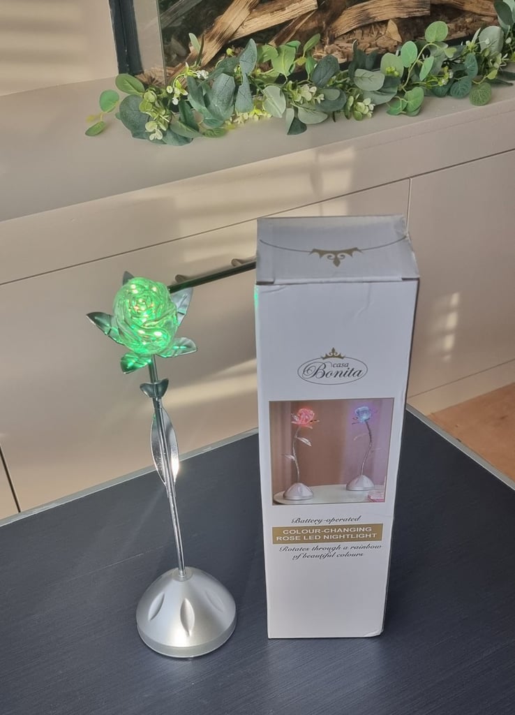 Colour changing rose led night light