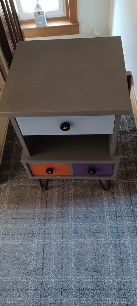2 drawer unit used as a bedside table 