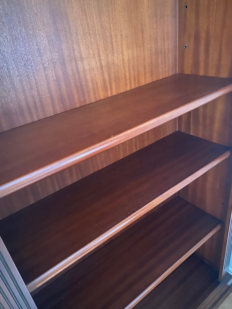 Cherrywood tall bookcase VGC 192cm