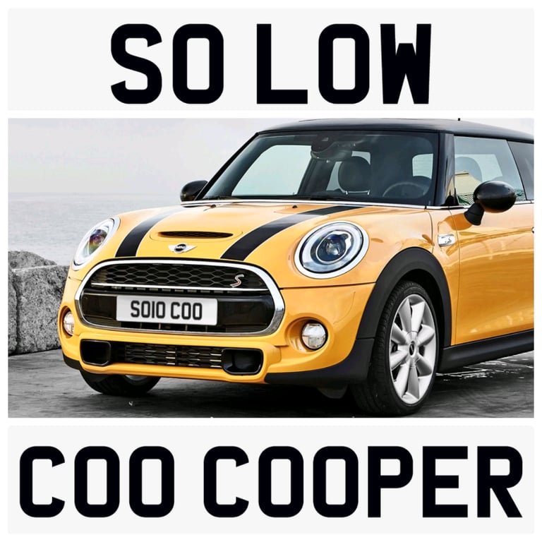 SO LOW MINI COOPER SO10 COO PRIVATE REG REGISTRATION CAR NUMBER PLATE
