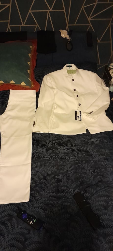  Male Mandarin Collar Formal 2 Piece Suit Sui