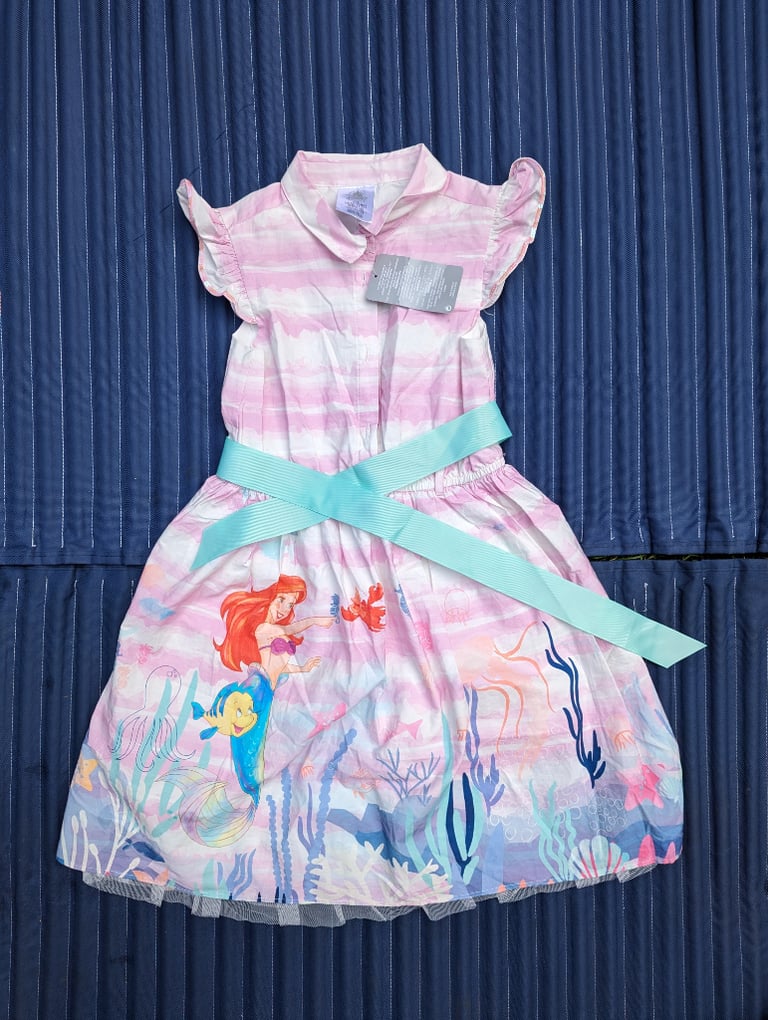 image for Brand New Disney Store The Little Mermaid Ariel Summer Dress Age 7-8 Years