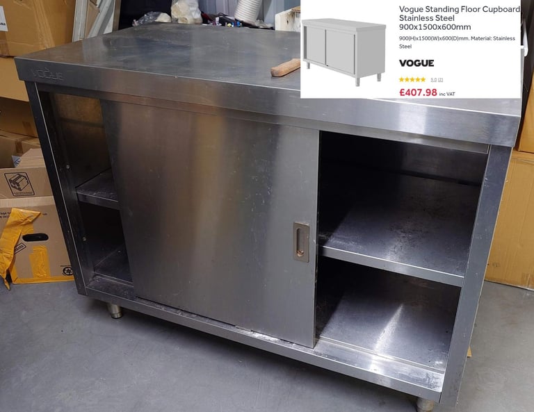 Commercial Vogue Stainless Steel Cabinet / CUpboard