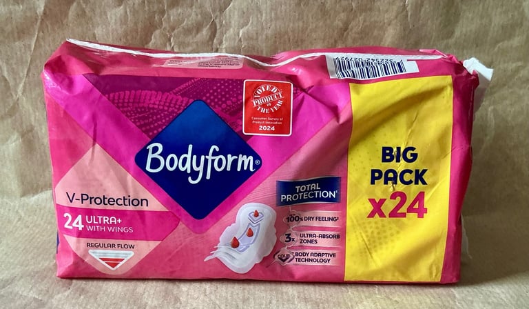 Bodyform V-Protection Ultra+ with Wings Regular Flow Sanitary Towels Pads - £2.00 each