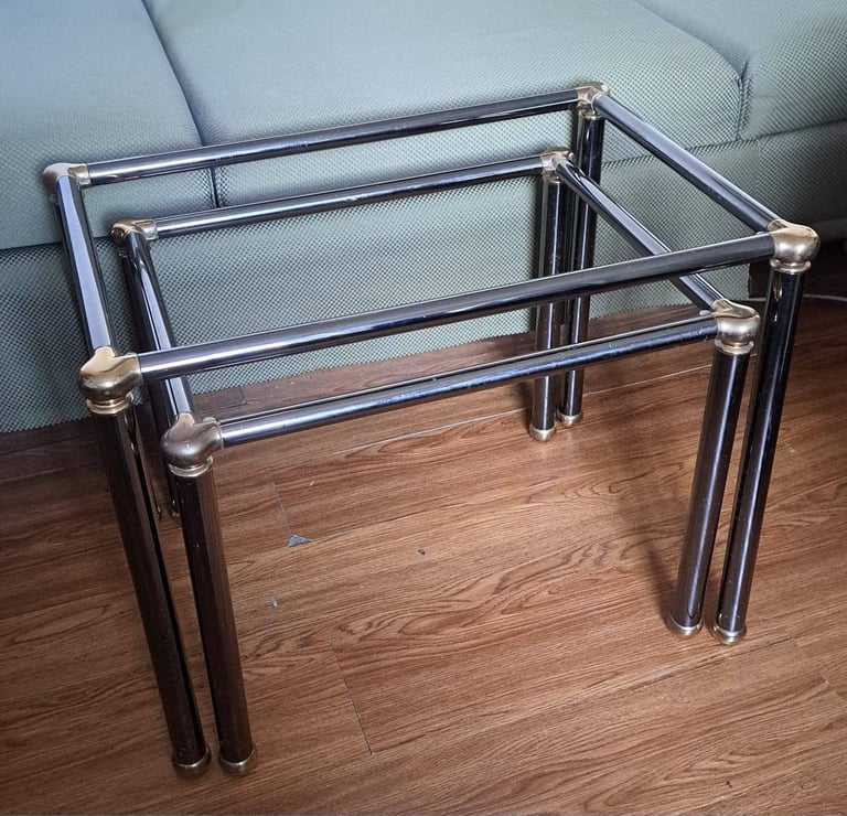 Pair of vintage Orsenigo nesting table frames
