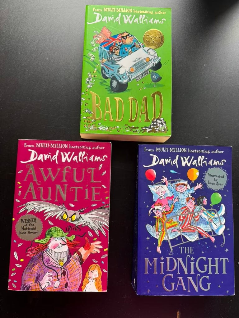 image for David Walliams 3-Book Collection - The Midnight Gang, Awful Auntie, Bad Dad