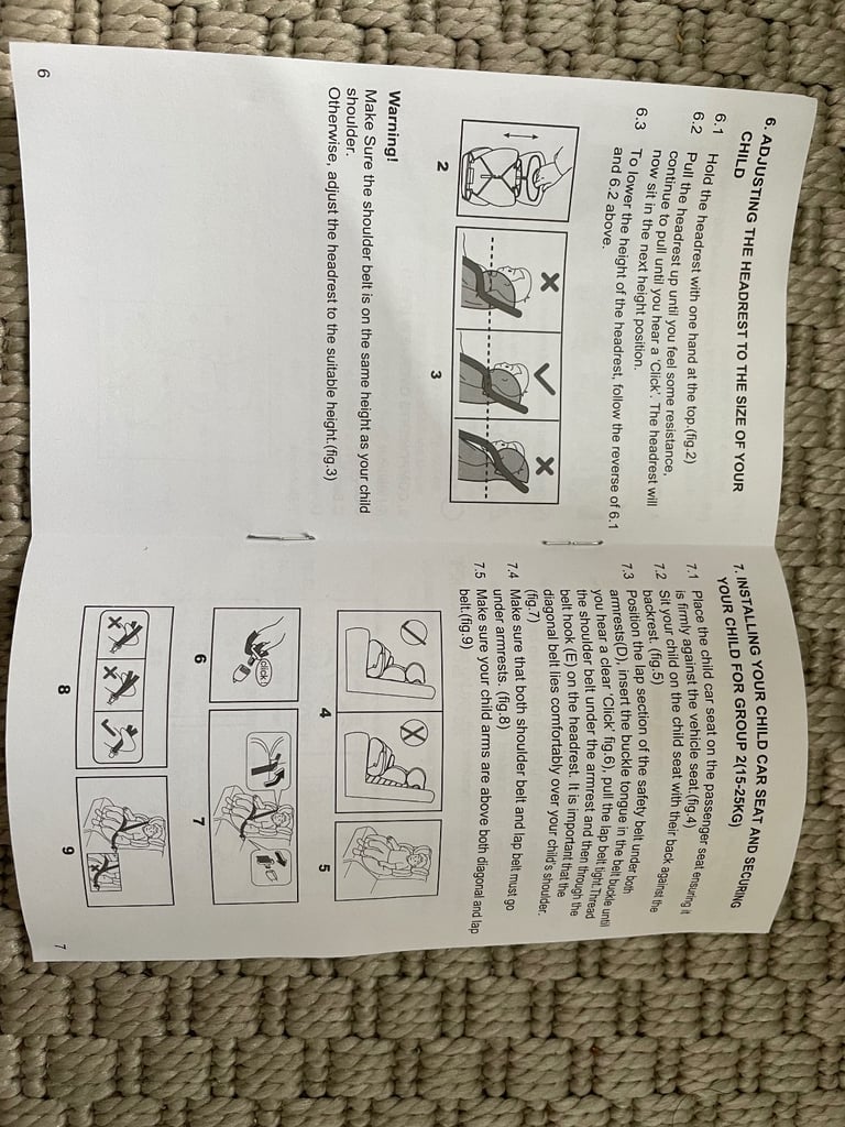 Free Child Car Seat (Group II/III, 15–36 kg)