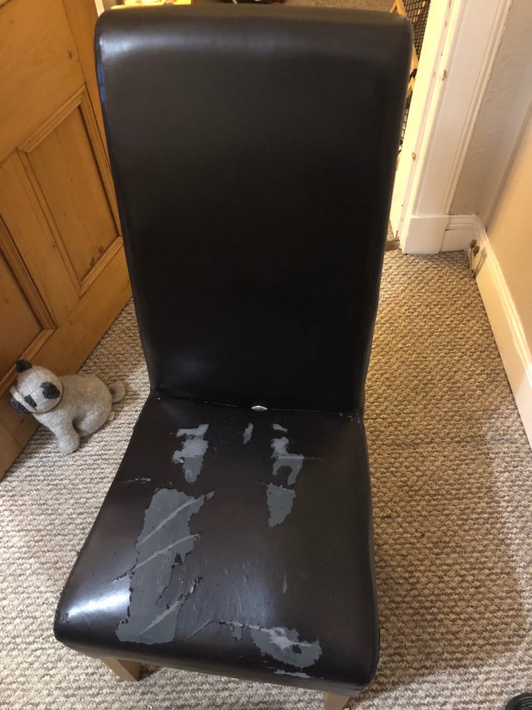 image for 4 leather dining chairs 