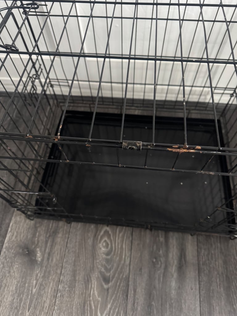 Black Metal Dog Crate Cage Puppy Training Whitefield Manchester