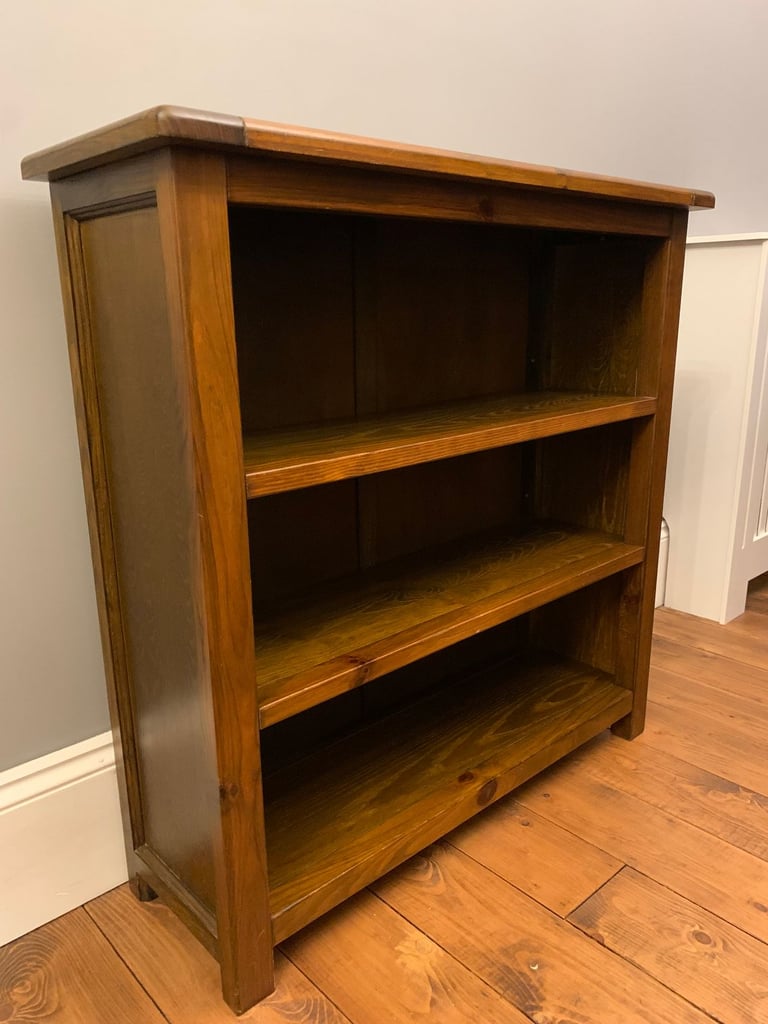 Low 3-Shelf Wooden Bookcases – excellent condition