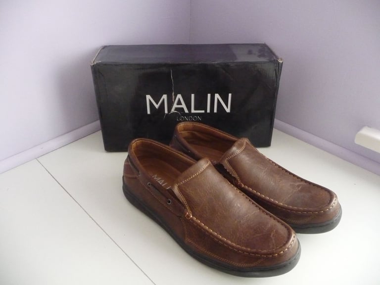 image for MEN'S BROWN SLIP-ON SHOES - SIZE 12 - LIGHTWEIGHT WITH MEMORY FOAM INSOLES. 