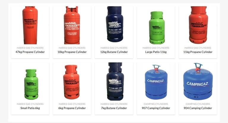 PROPANE HARRIS GAS - [only x1 left] 18kg FULL BOTTLE £80 CASH