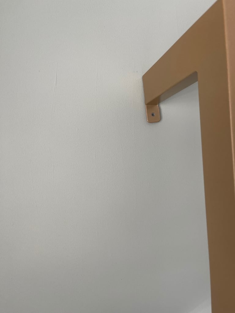 6ft Matt Gold and White shelf 