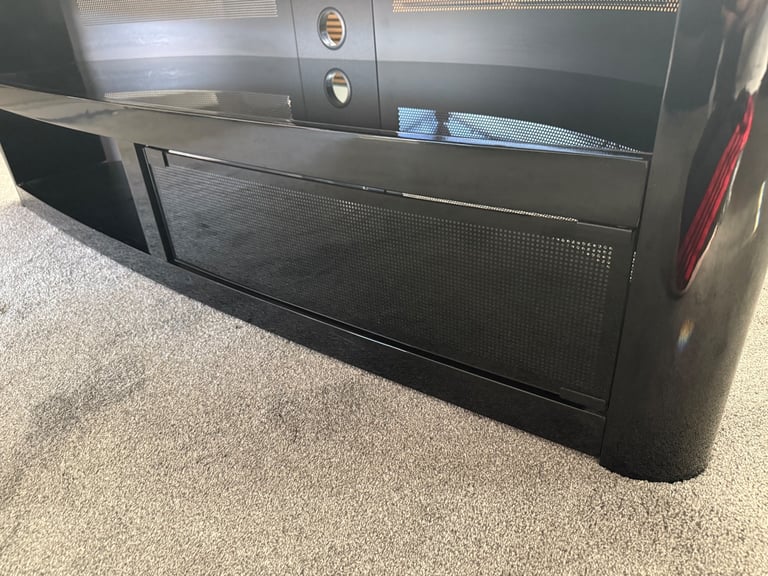 Modern Black Glass TV Stand / Entertainment Unit – Sleek & Stylish Design