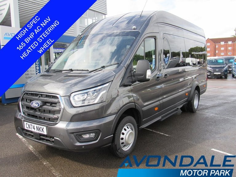 2024 Ford Transit 460 EcoBlue Limited 17 SEATER MINIBUS 165 BHP SAT NAV CAMERA H-SEATS HUGE S Min...