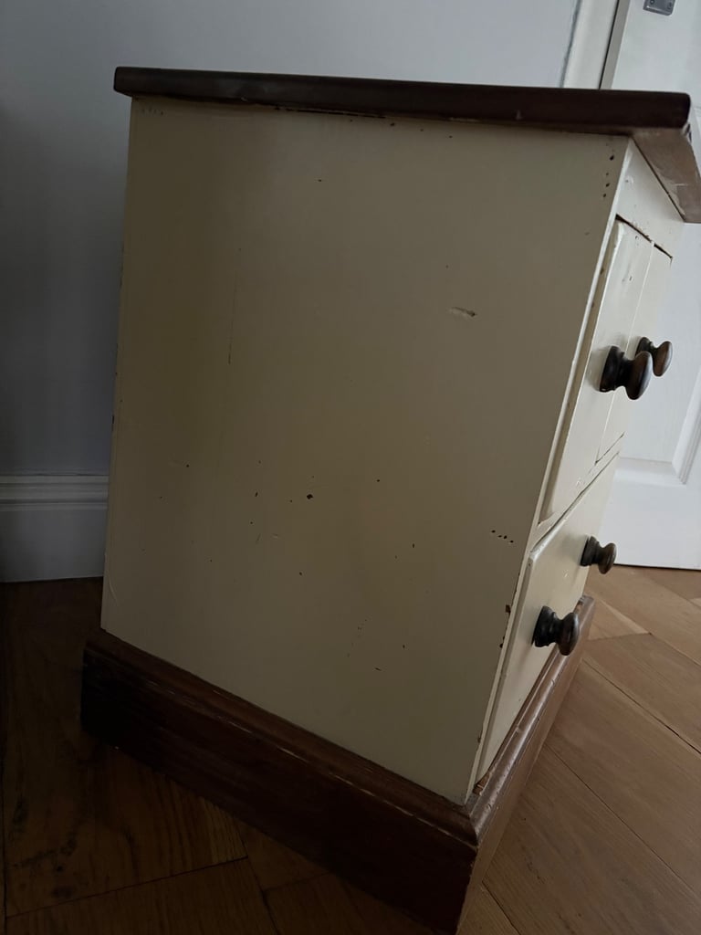 2 solid pine, painted, bedside cabinets