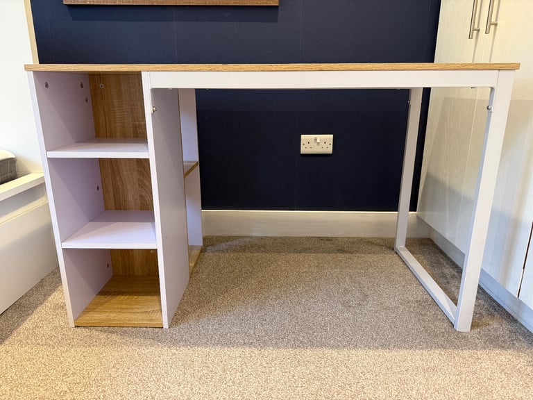 image for Computer Desk with Storage Shelves Workstation for Home, Office, or Study