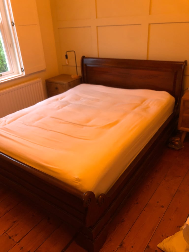 Handmade Mahogany Sleigh Bed King size bed frame