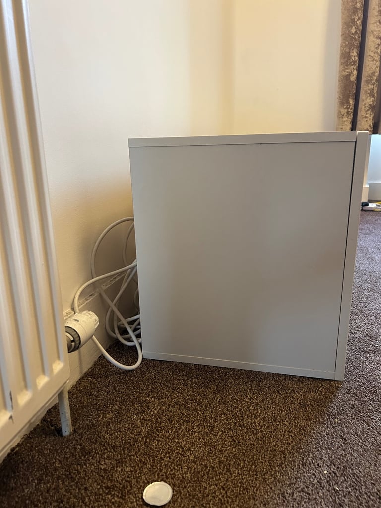 Large Gloss White TV Stand with RGB LED Lighting 