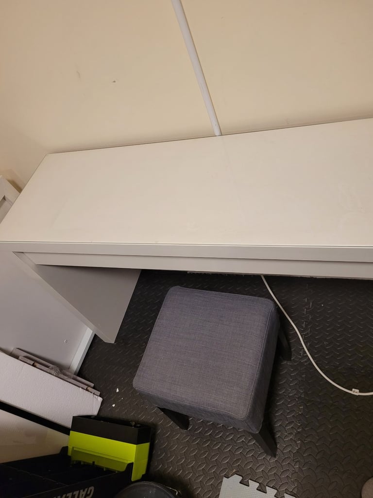 image for Glass topped dressing table and stool