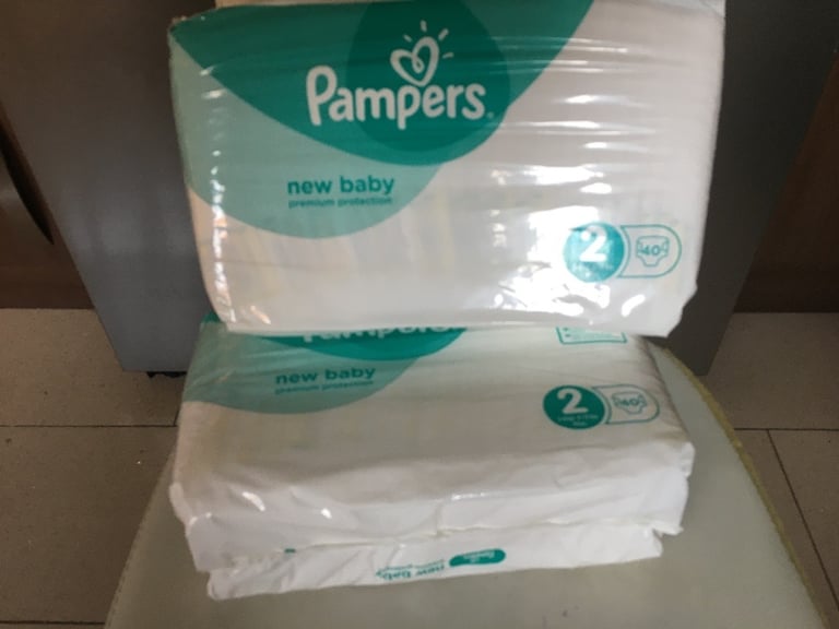 80 x Pampers New Baby Premium Protection Nappies Size 2