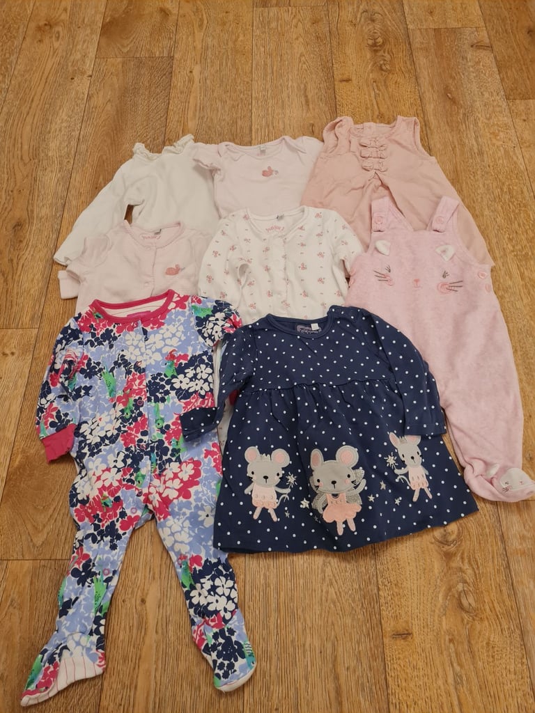 image for Bundle of girls 3-6months clothes various brands including joules