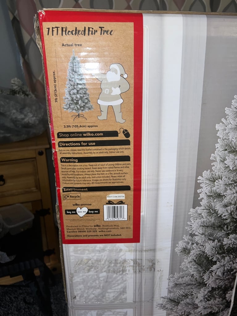 7ft flocked Christmas tree 