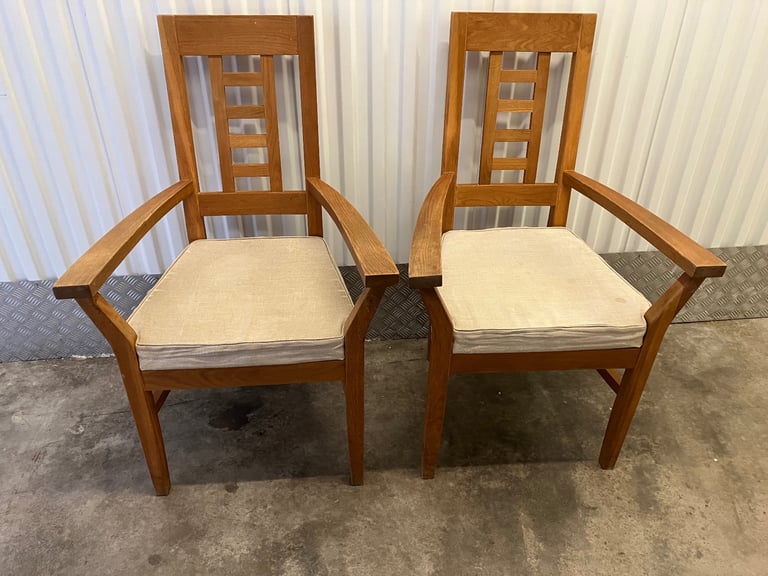 Pair of Oak Armchairs 