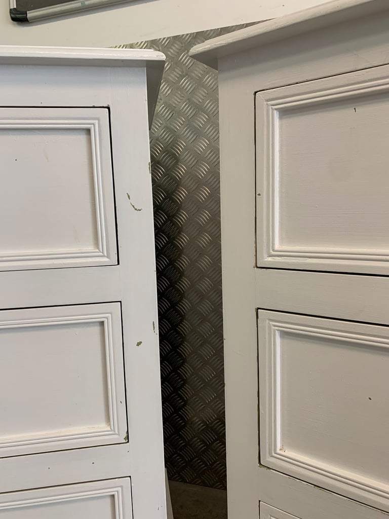 Oka Freestanding White Chest Of Drawers ( Pair )