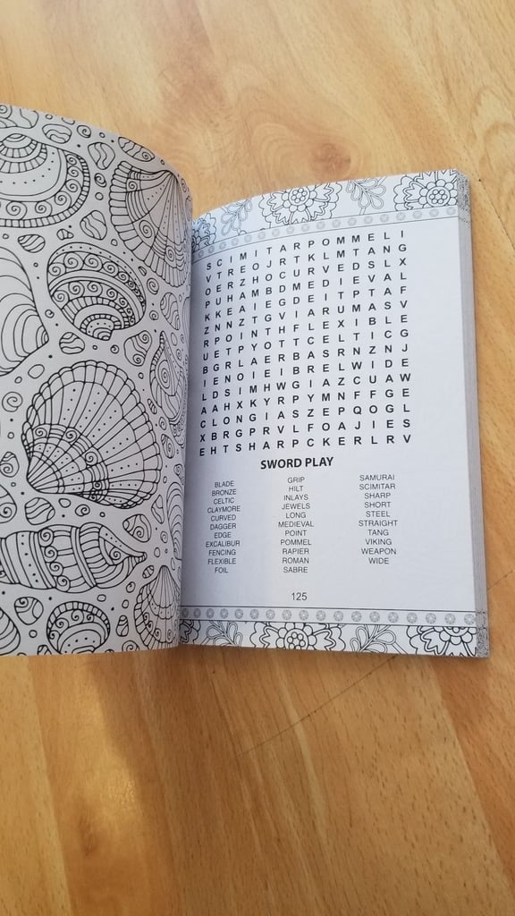 Bumper coloring word search