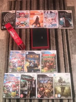  Nintendo Wii bundle 2 red limited edition consoles + 12 games call of super Mario donkey kong+
