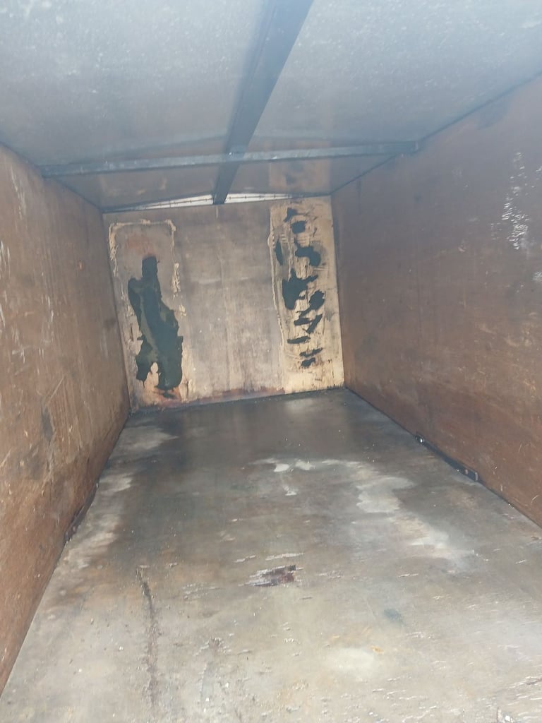 Metal indespension box trailer with rear ramp for sale