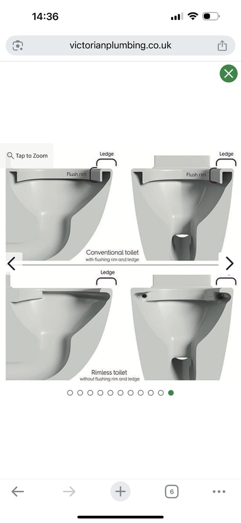 Mode Tate Rimless Close Coupled Toilet with Soft Close Seat