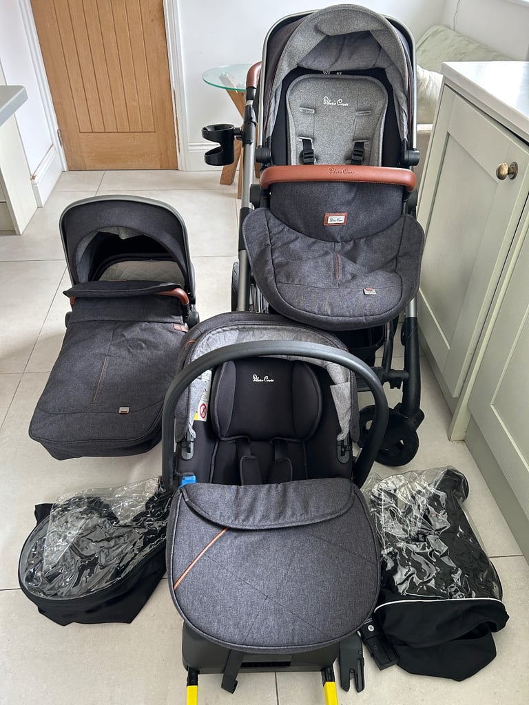 Silver cross Wave - pushchair, carry cot and baby car seat with isofix base