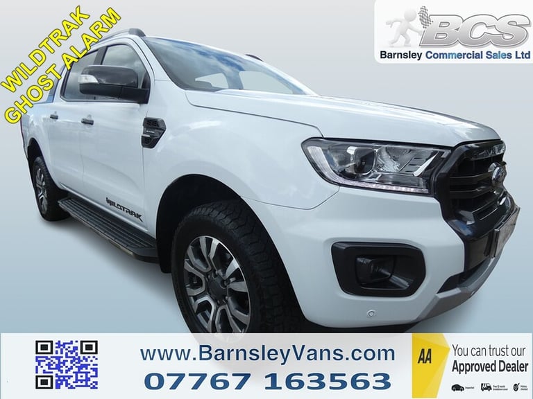2021 71 FORD RANGER 2.0 ECOBLUE WILDTRAK AUTO DOUBLE CAB 77K WHITE STUNNING PICK