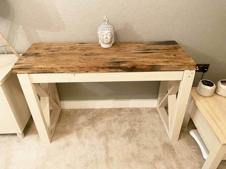 Console Table Designer Solid Wood One Off Bespoke Top Hall Classic Shabby Chic Rustic Furniture