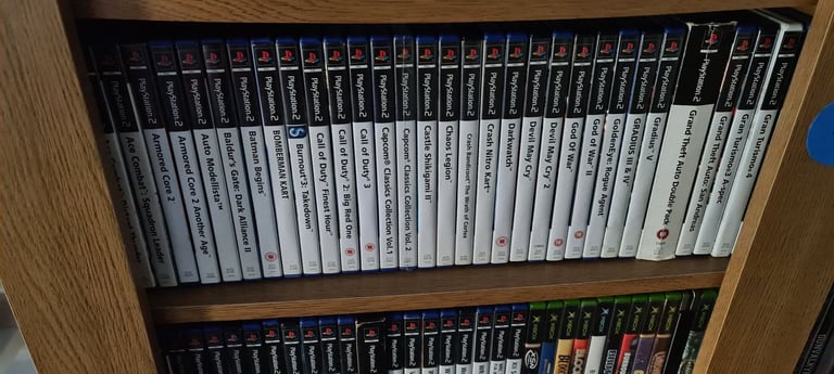 Games and consoles for sale.