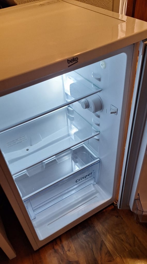 image for Beko under counter fridge Model number UL4823W, like new condition one year old