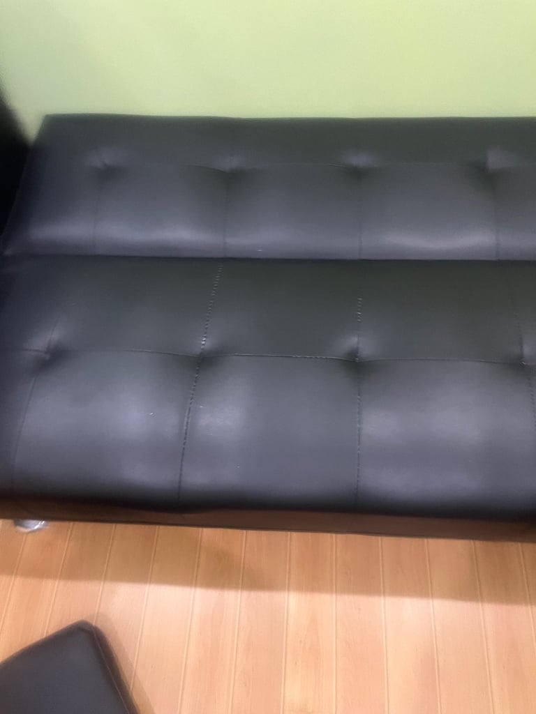 Leather couch sofa bed 