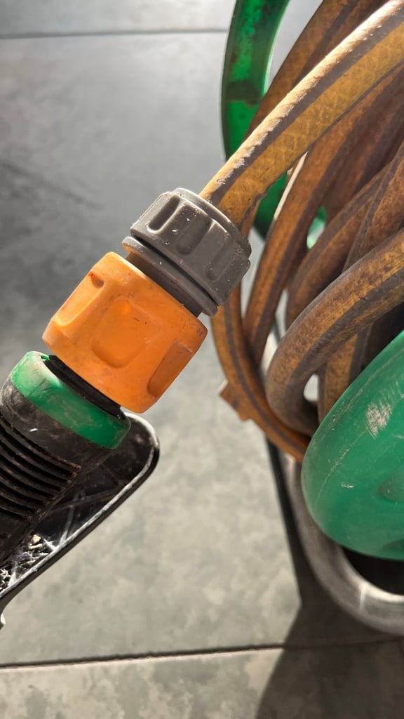 Garden Hose With Reel & Spray Gun Attachment 