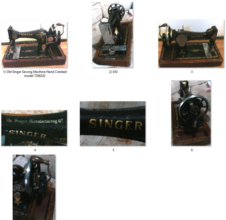 2 VINTAGE SEWING MACHINES - SINGER, HAND CRANK & UNIVERSAL, ELECTRIC