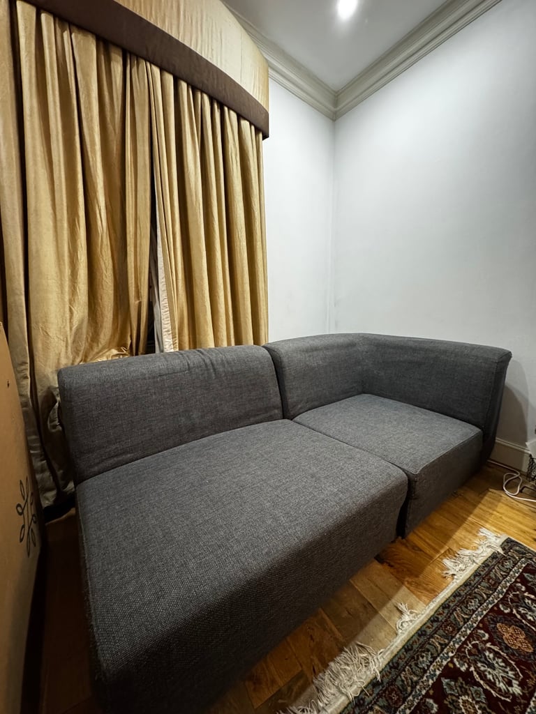 image for Modern Dark Grey Corner Sofa - Excellent Condition