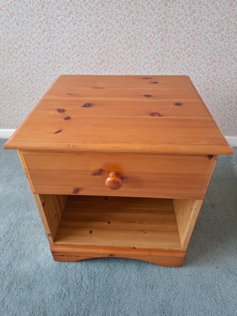Pine bedside cabinet