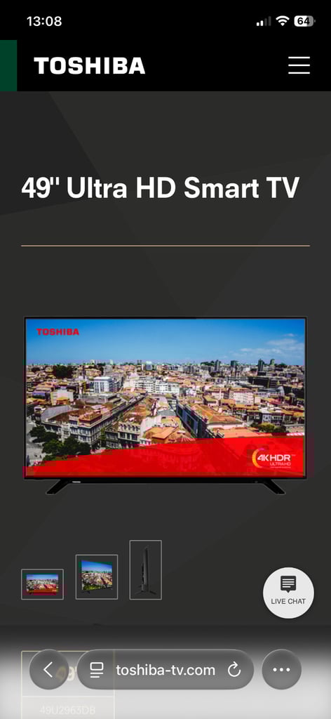 Toshiba 49-inch UHD Smart TV