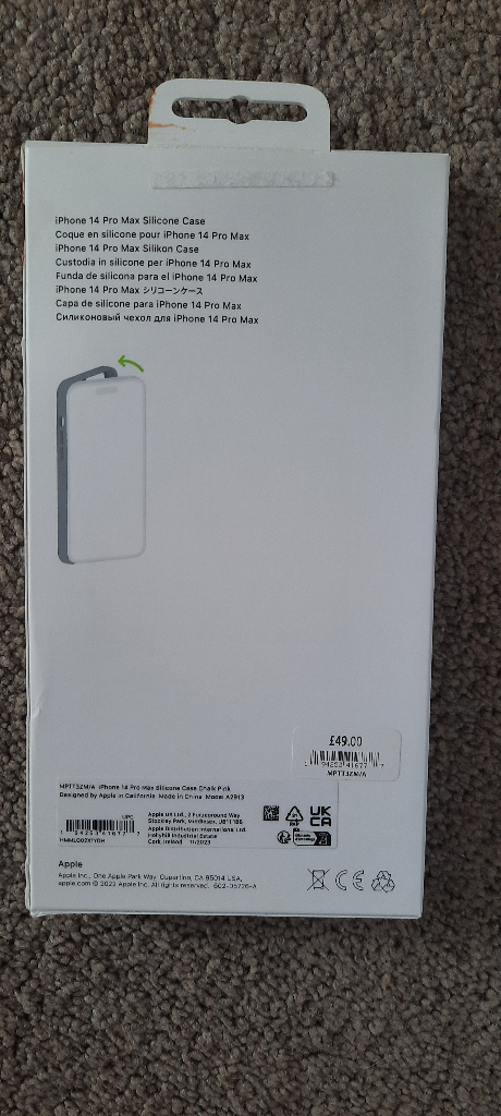 iPhone 14 Pro Max silicone case (magsafe in Chalk Pink) and magsafe wallet (Mulberry)