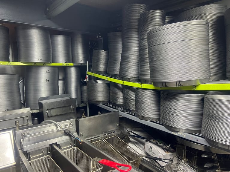 NEW COMMERCIAL CATERING 7'' BLACK IRON PIZZA PAN  TAKE AWAY FAST FOOD SHOP KITCHEN 