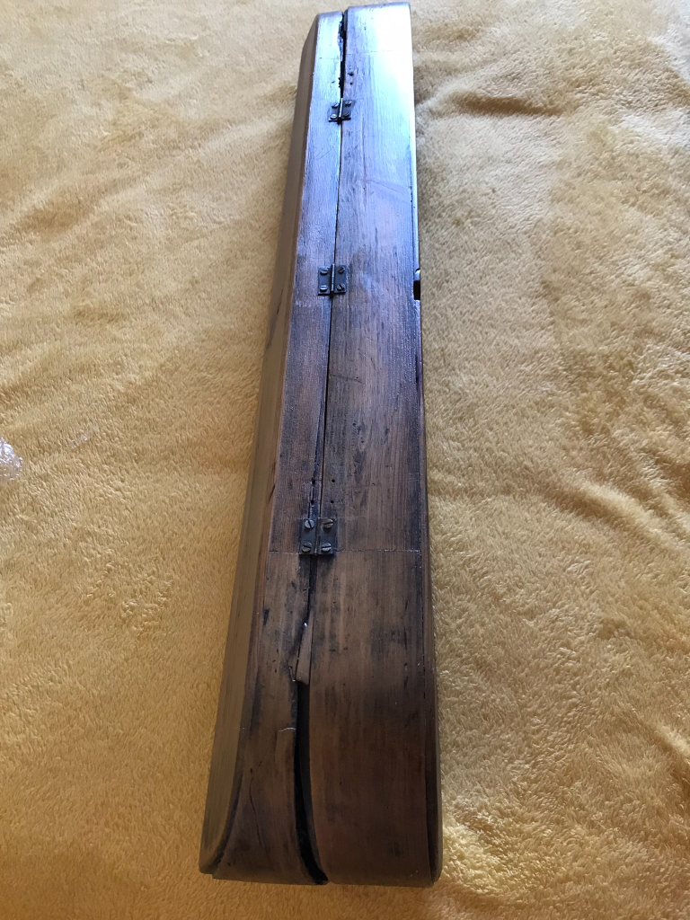 Antique Wooden ‘ Coffin ’ Violin Case Victorian Edwardian Wood