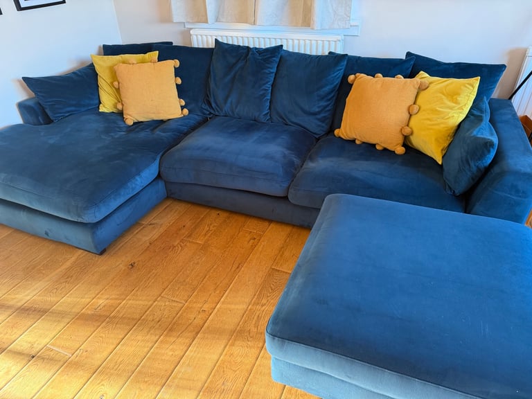 Blue sofa from DFS